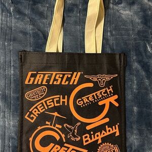 Gretsch Drums Black and Orange Tote Bag